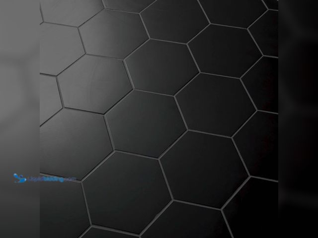 Lot 49-5414768 - Approx 45 Sq ft - Glassel Nero Hexagon Matte Porcelain Tile 9 in. x 10 in., Floor and Wall (6.89 sq....