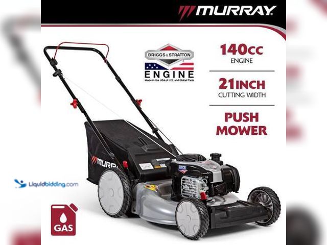 Lot 49-5549891 - Murray 21 in. 140 cc Briggs and Stratton Walk Behind Gas Push Lawn Mower with Height Adjustment and ...
