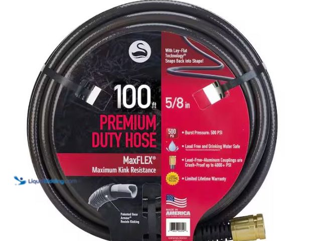 Lot 49-1624594 - Swan Maximum FLEX 5/8 in. x 100 ft. Premium Duty Garden Hose Model # CELMFT58100G, Unused  Ref#LBREL