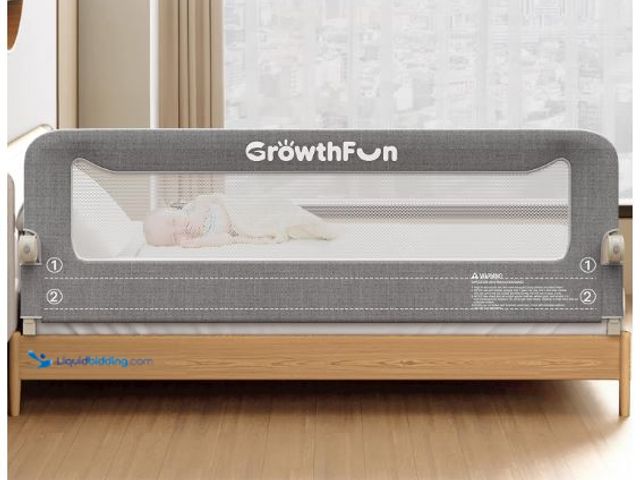 Lot 49-1577220 - Foldable Bed Rail for Toddlers, 71in Reinforced Carbon Steel Frame&Connectors, Breathable Cationic F...