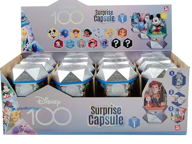 Lot 49-5486769 - YuMe Official Disney 100 Surprise Mystery Capsules Blind Box with Pixar and Disney Characters Vinyl ...