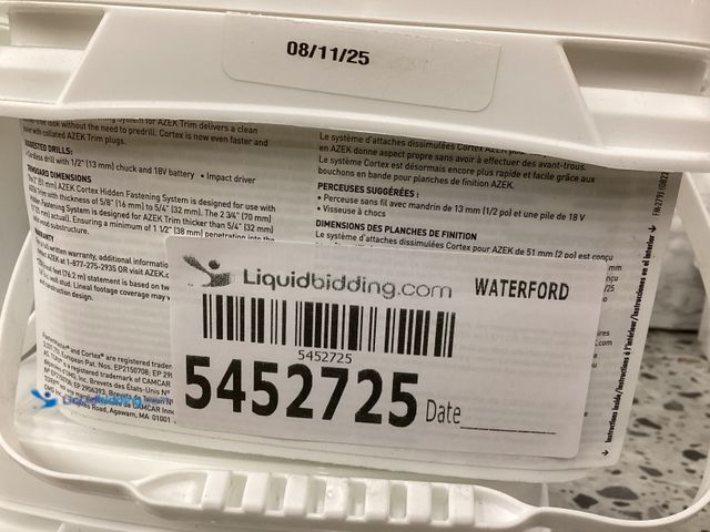Lot 49-5452725 - Collated Cortex Hidden Fastening System for AZEK Trim - 2 inch Cortex screws and plugs - Traditional...