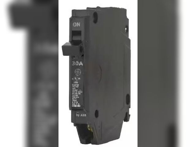 Lot 49-5441413 - Qty 6. GE Q-Line 30 Amp 1/2 in. Single-Pole Circuit Breaker (THQP130). Model # THQP130. Unused. Dirt...