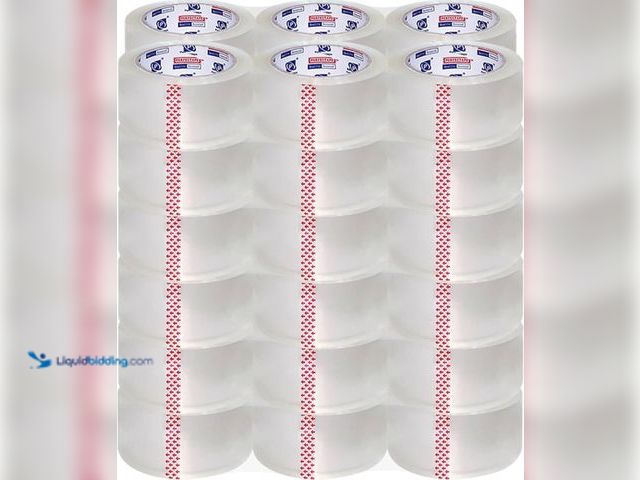 Lot 49-5413253 - Heavy Duty Packing Tape 36 Rolls, Total 2160Y, Clear, 2.7 mil, 1.88 inch x 60 Yards, Ultra Strong, R...