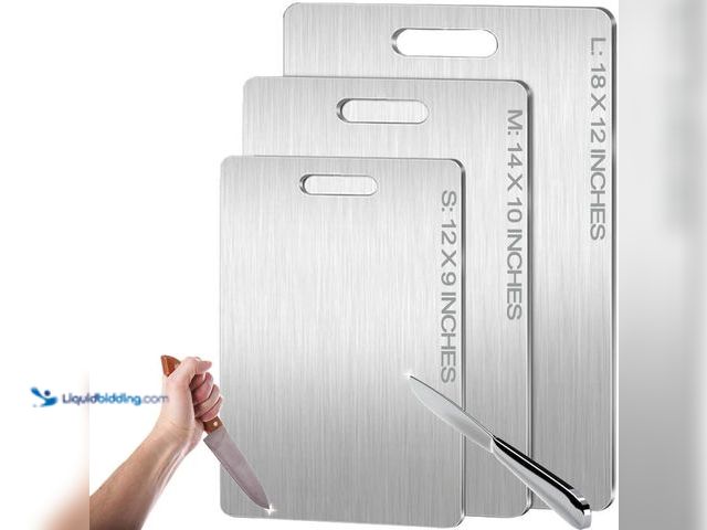 Lot 49-5437257 - Titanium Cutting Board - 2025 New Upgrade 100% Pure Titanium Cutting Boards for Kitchen Double Sided...