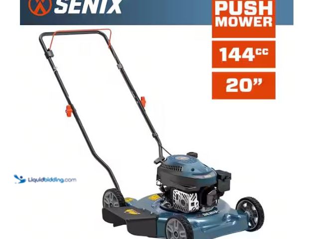 Lot 49-1624599 - Senix 20 in. 144cc 4-Cycle Gas Push Lawn Mower with Side Discharge Model # LSPG-L4-A, New, Factory S...