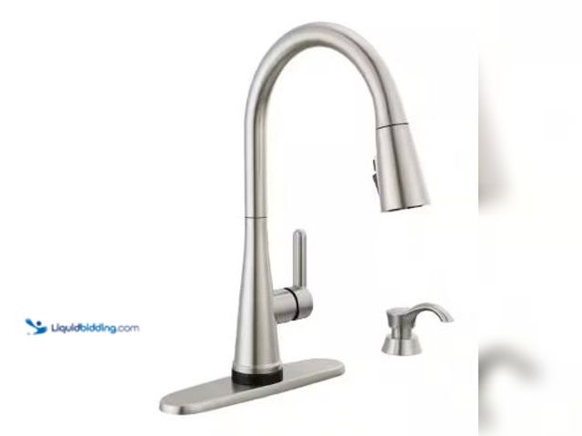 Lot 49-5436230 - Delta Greydon Touch2O Single Handle Pull Down Sprayer Kitchen Faucet with ShieldSpray Technology in ...
