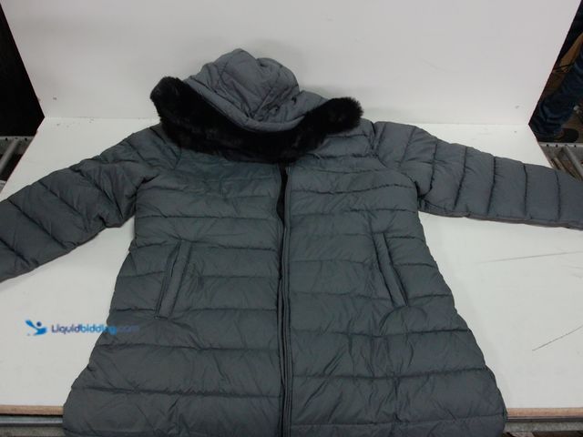 Lot 49-3473733 - Outdoor Brand Outdoor Leisure, Women's Blue/Gray Coat with Black Faux Fur Lining, Polyester material...