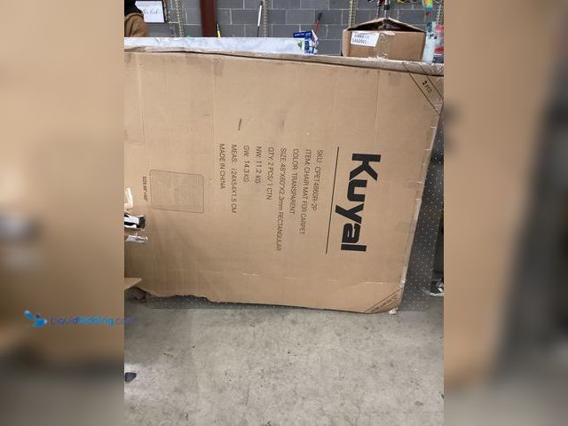 Lot 49-5460903 - Royal Chair Mat For Carpet 48''x60'' Item is used with cracked chipped corners.