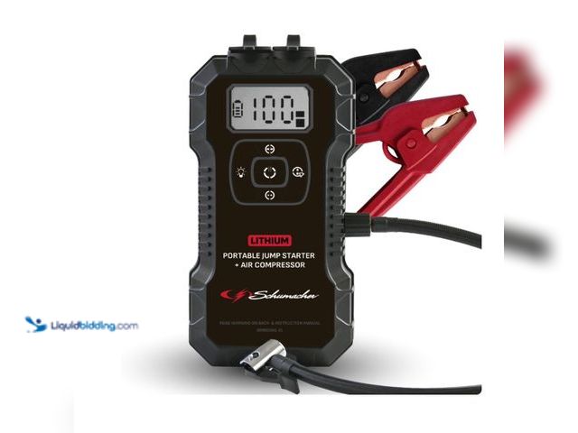 Lot 49-5543672 - Schumacher Electric 1800A Lithium Car Battery Jump Starter & Power Pack/Jump Box, Air Compressor, US...