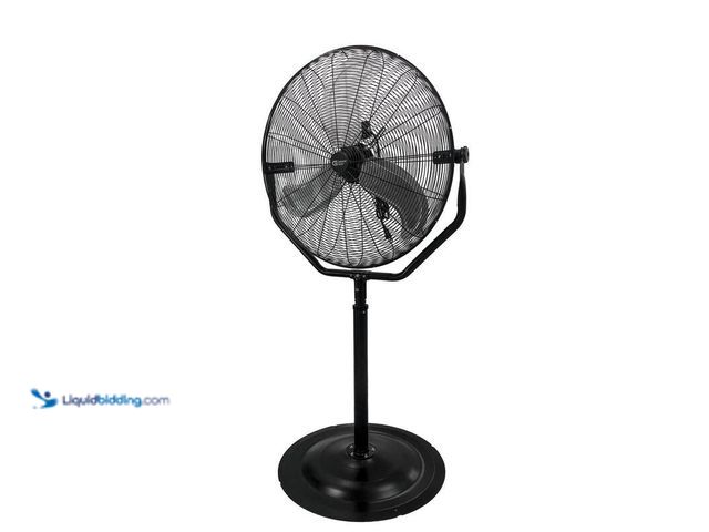 Lot 49-5412567 - Commercial Electric 30 in. 3-Speeds High Velocity Tilting Pedestal Fan with Adjustable Height in Bla...