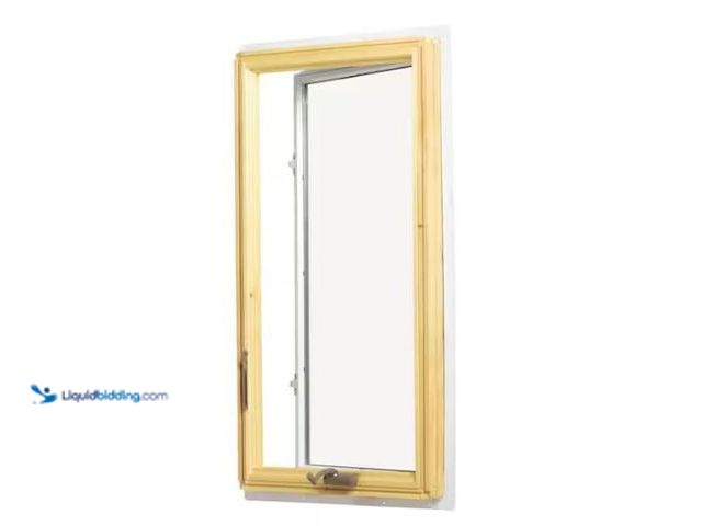 Lot 49-1569451 - Andersen 28-3/8 in. x 48 in. 400 Series White Clad Wood Casement Window with Pine Interior, Low-E Gl...