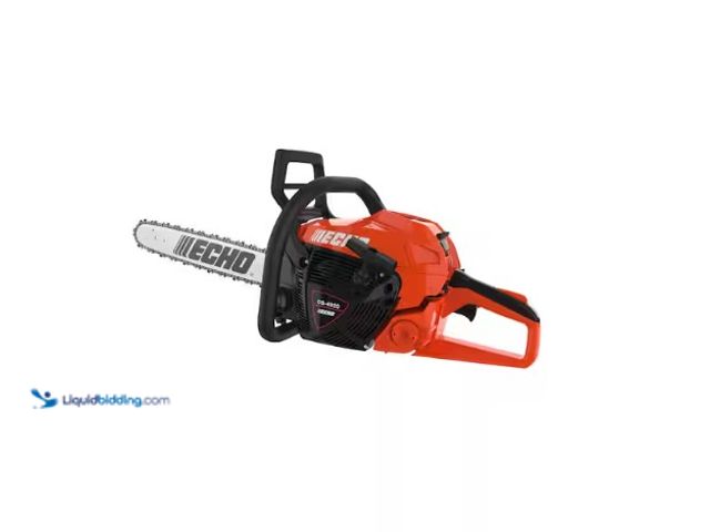 Lot 49-1566602 - ECHO 20 in. 50.1 cc 2-Stroke Gas Rear Handle Chainsaw, Model # CS-4920-20, used, unable to test, scu...