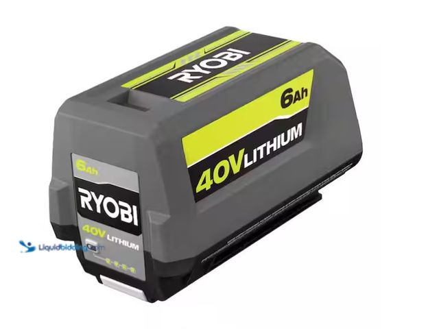 Lot 49-1575480 - RYOBI 40V Lithium-Ion 6.0 Ah High Capacity Battery, Model # OP4060A1, Unused  Ref#ASRHD0130