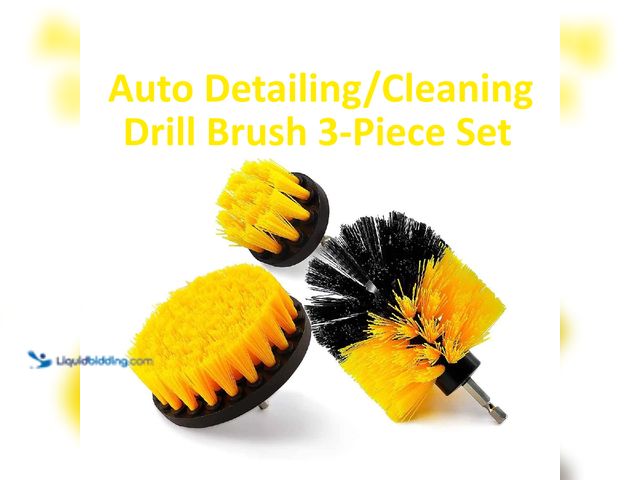 Lot 49-1820425 - Auto Detailing/Cleaning Drill Brush 3-Piece Brush Set (Drill NOT Included) - NEW - Designed for auto...