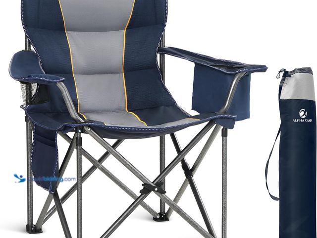 Lot 49-5544632 - ALPHA CAMP Camping Chairs for Adults Camping Chairs for Heavy People Up to 200 kg Folding Camping Ch...