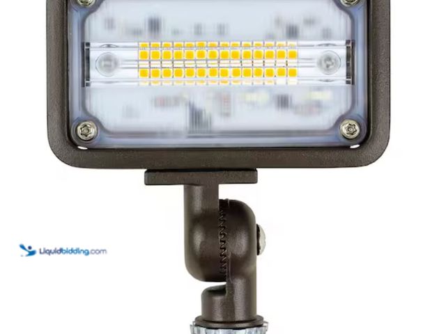 Lot 49-1623877 - Lot of (2) Commercial Electric 16W Bronze Integrated Outdoor LED Weatherproof Wall Wash Light and Ad...