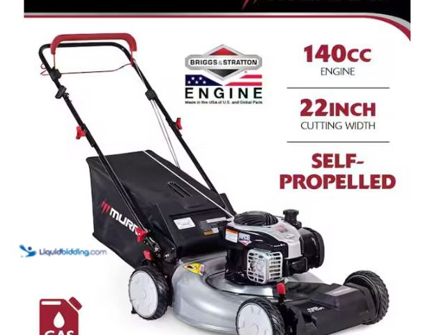 Lot 49-1624445 - Murray 22 in. 140 cc Briggs & Stratton Walk Behind Gas Self-Propelled Lawn Mower with Front Wheel Dr...