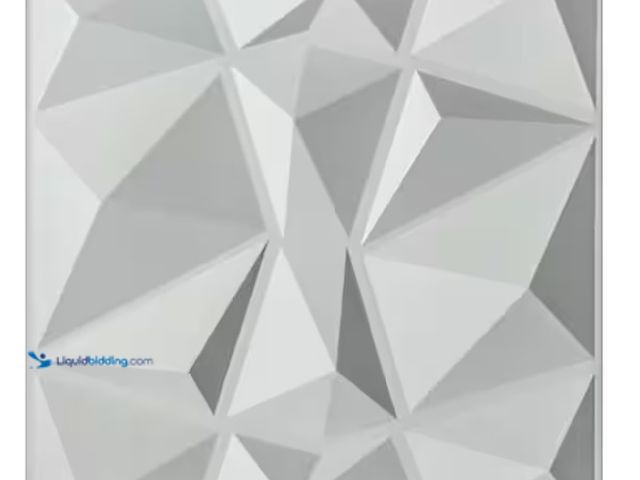 Lot 49-1628016 - Art3dwallpanels Wall panel 19.7 in. x 19.7 in. 32 sq. ft. White Diamond PVC 3D Wall Panels (Pack of ...