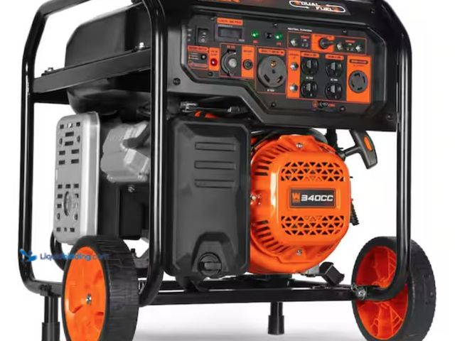 Lot 49-2006118 - WEN 8000-Watt 120V/240V Dual Fuel Gas Portable Generator, Electric Start, 340cc, Transfer-Switch and...