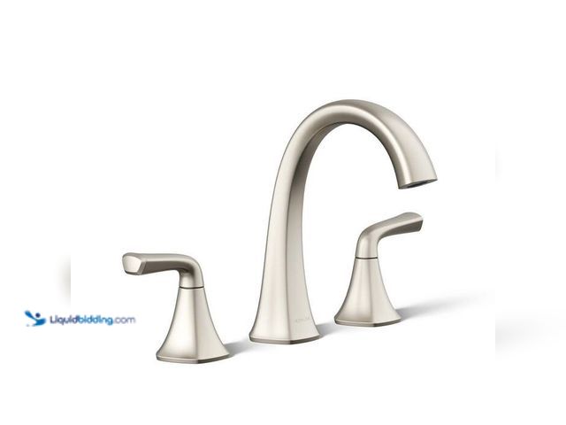 Lot 49-2024224 - KOHLER Sundae 8 in. Widespread Double Handles Bathroom Faucet in Vibrant Brushed Nickel. Model # K-R...