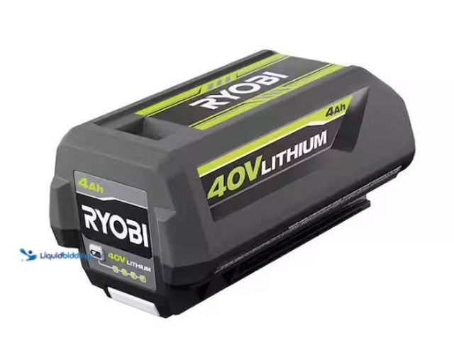 Lot 49-1624542 - RYOBI 40V Lithium-Ion 4.0 Ah Battery Model # OP4040A1, Unused, Powers On  Ref#Bin0625