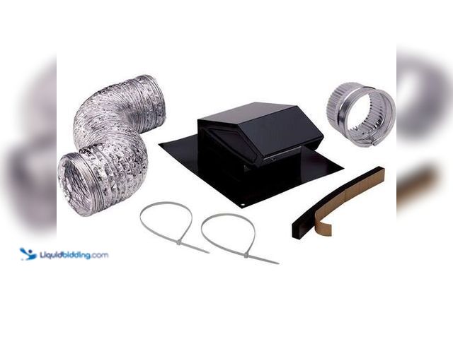 Lot 49-3616992 - Broan-NuTone 3 in. to 4 in. Roof Vent Kit for Round Duct Steel in Black - Unused SKU # 572857