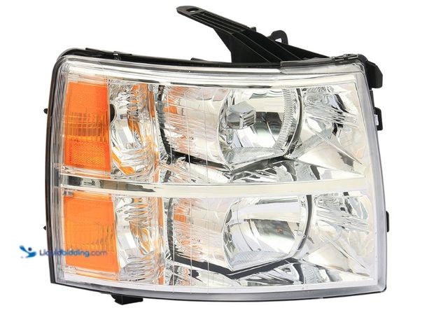 Lot 49-5487701 - 07-13 Chevy Silverado 1500/2500/3500 Amber Headlights (Chrome Housing/Clear Lens (unable to test) Us...