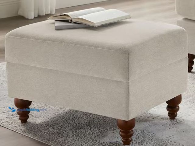 Lot 49-3539076 - Clarendon Polyester Fabric Upholstered Ottoman in Sea Oat Internet # 334257444
Model # 8040-07-OT I...