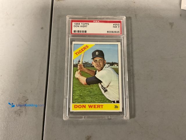 Lot 49-1505964 - WOW GRADED CARD 1966 TOPPS DON WERT #253 PSA 7 NM AMAZING CARD FOR ANY COLLECTOR #COINS1211