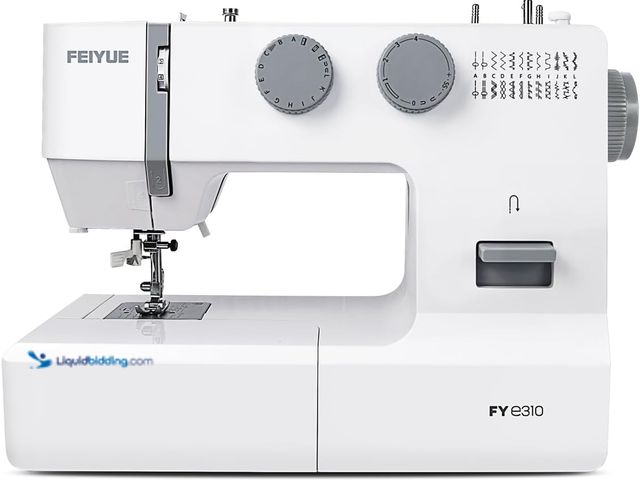 Lot 49-3513482 - FEIYUE FYe310 Full Size Sewing Machine with Foot Pedal, Heavy Duty & Portable, Powerful Servo Motor,...