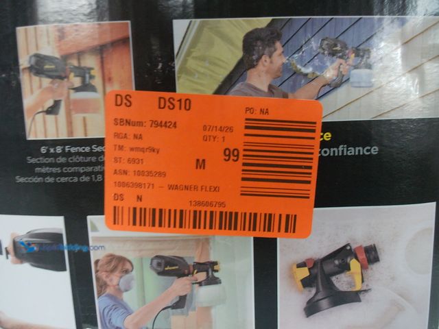 Lot 49-1629118 - Wagner Flexio 2500 Electric Handheld HVLP Paint Sprayer, Model # 2409509, Unused, Has attachments, P...