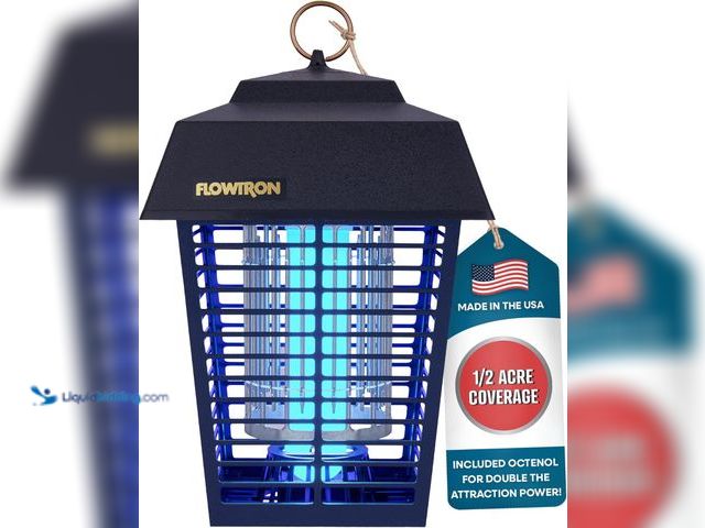 Lot 49-5546553 - Flowtron Electric Bug Zapper 1/2 Acre Outdoor Insect Control with Dual Lure Method, 15W UV Light & O...