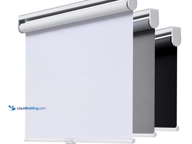 Lot 49-1516862 - (2pk) AOSKY Cordless Roller Shades Blackout Blinds for Windows Room Darkening Rolled Up Shades with ...
