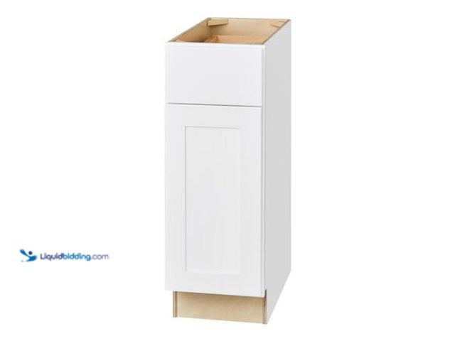 Lot 49-5581506 - Hampton Bay Avondale 12 in. W x 24 in. D x 34.5 in. H Ready to Assemble Plywood Shaker Base Kitchen ...