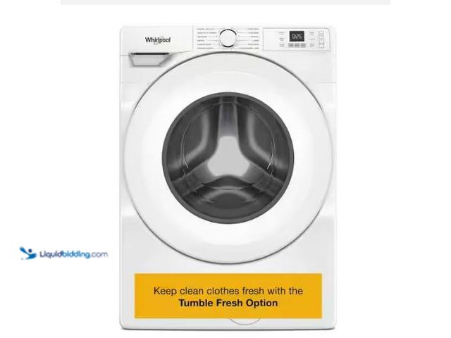 Lot 49-1600386 - Whirlpool 4.5 cu. ft. Front Load Washer in White with Tumble Fresh Option and Quick Wash and Dry, Mo...