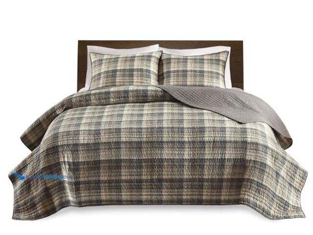 Lot 49-1625512 - Woolrich Reversible Quilt Cabin Lifestyle Design - All Season, Breathable Coverlet Bedspread Bedding...