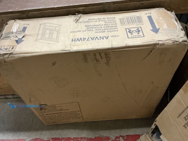 Lot 49-5464081 - Alaterre Furniture Dorset 27 in. W x 66 in. H x 9 in. D White Over-the-Toilet Storage with Upper Cab...