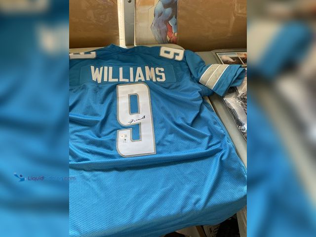 Lot 49-1830622 - COLLECTIBLE DETROIT LIONS SUPERSTAR JAMESON WILLIAMSON #9 FOOTBALL JERSEY WITH BECKETT WITNESS HOLO ...