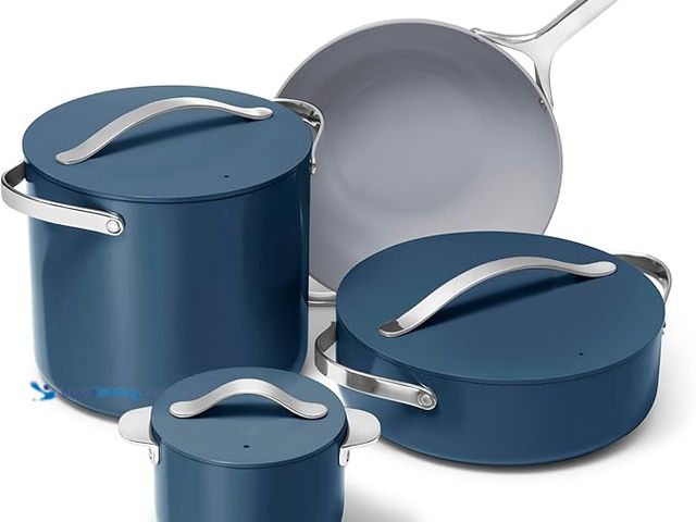 Lot 49-1521239 - Caraway Cookware+ Collection - Specialty Cookware Set - Petite Cooker, Stir Fry Pan, Rondeau, & Stoc...