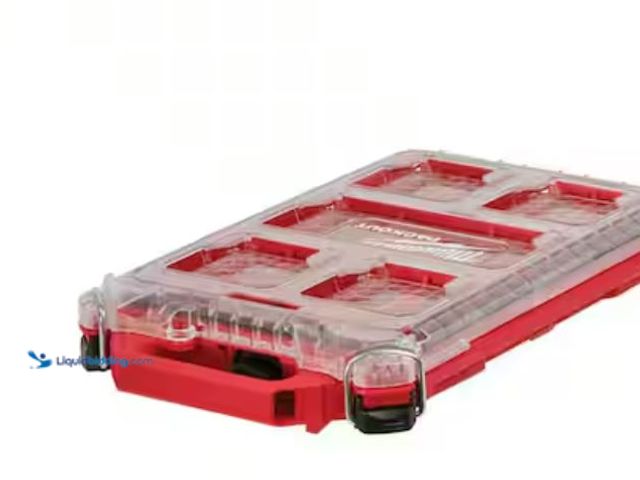 Lot 49-1623754 - Milwaukee PACKOUT 5-Compartment Low-Profile Compact Small Parts Organizer, Model # 48-22-8436, Unuse...