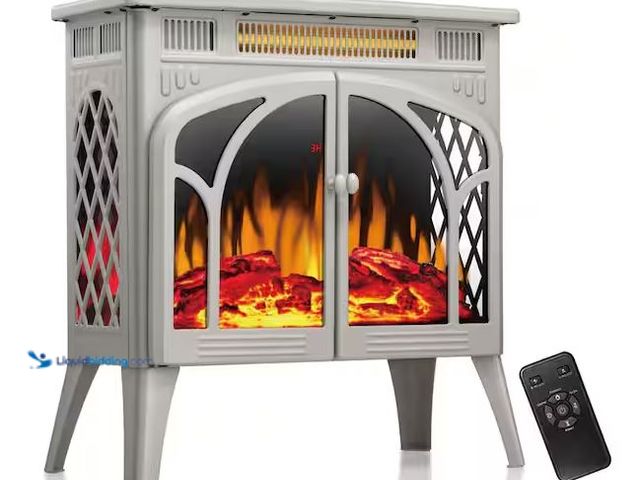 Lot 49-5486586 - R.W.FLAME
23.48 in. Freestanding Electric Fireplace Stove Heater in Beige Internet # 338006056
Mod...