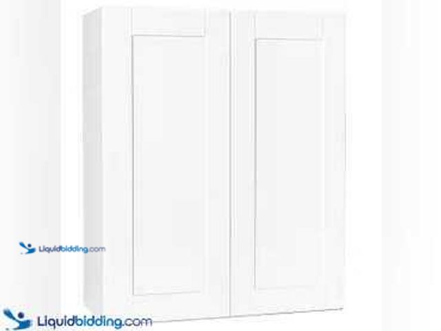Lot 49-11037 - 1 New Hampton Bay Shaker Assembled Wall Cabinet Hampton Bay Shaker 30 in. W x 12 in. D x 36 in. H As...