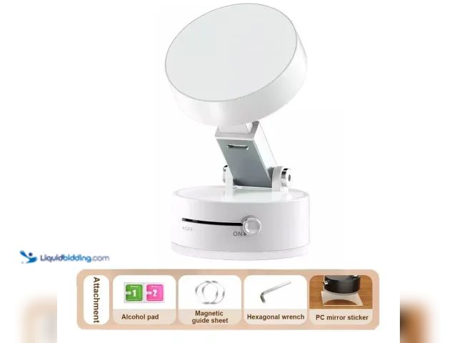 Lot 49-5393441 - Magnetic Vacuum Suction Phone Holder White - NEW - Featuring 360° Rotation &amp; Dual-Axis Adjustmen...