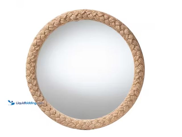 Lot 49-1622845 - bali & pari Shara Braided Rope 30 in. W x 30 in. H Mirror, Model # 255-14043-HD, Unused  Ref#PA0710