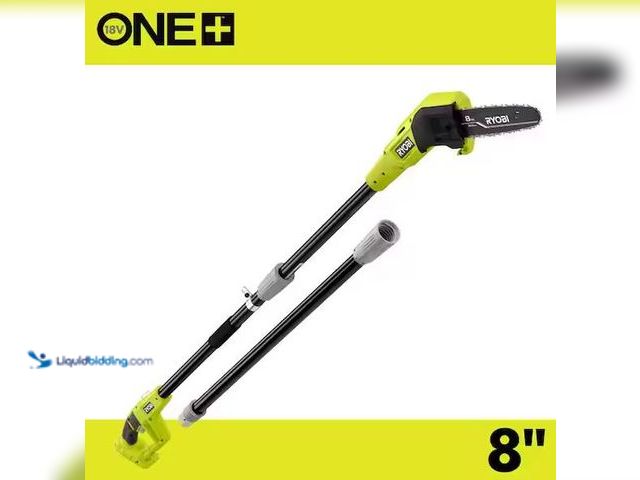 Lot 49-1572255 - RYOBI ONE+ 18V 8 in. Cordless Oil-Free Pole Saw (Tool Only) Model # P2501BTL, Used, Unable To Test  ...
