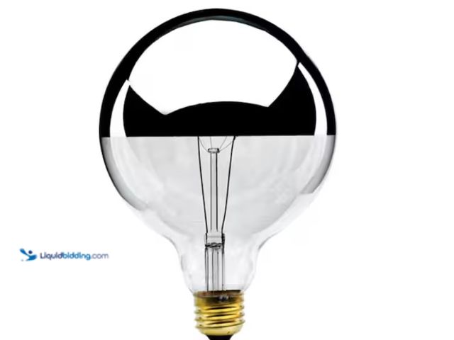 Lot 49-1568927 - Lot of (6) Bulb rite 60-watt Incandescent Half Chrome G40 Globe#44; Medium Base Model # 712356 60G40...