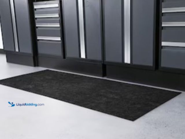 Lot 49-2022786 - Lot of (2) G-Floor 30-in x 72-in Black Vinyl Non-Slip Grip Indoor or outdoor Runner Mat, Model # WDD...