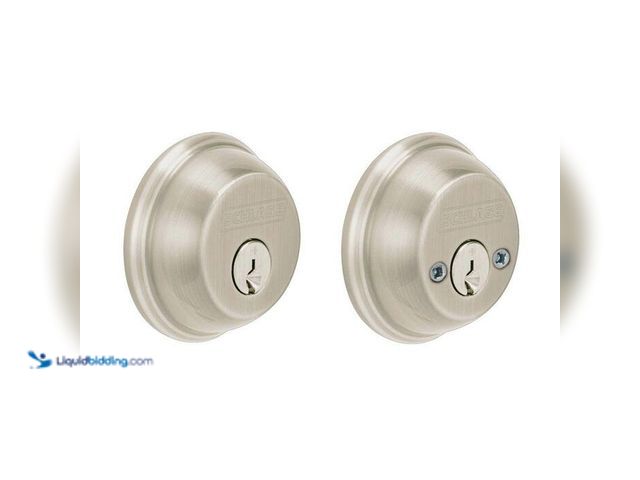 Lot 49-2004197 - Schlage B62 Series Satin Nickel Double Cylinder Deadbolt Certified Highest for Security and Durabili...
