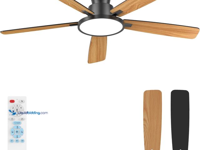 Lot 49-5459747 - Ceiling Fans with Lights,52 inch,Quiet,Reversible Motor,Dimmable, Adjustable Color Temperature,6 Spe...